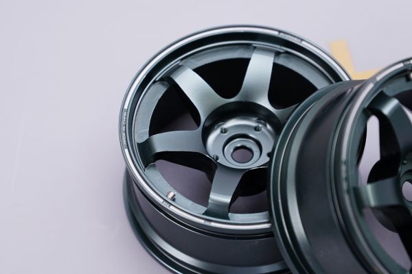 DC製 アルミホイール /アルミCNC製/YD2 1/10カー用 ホイール アルミ製 ドリフト タイヤバルブ付_画像6