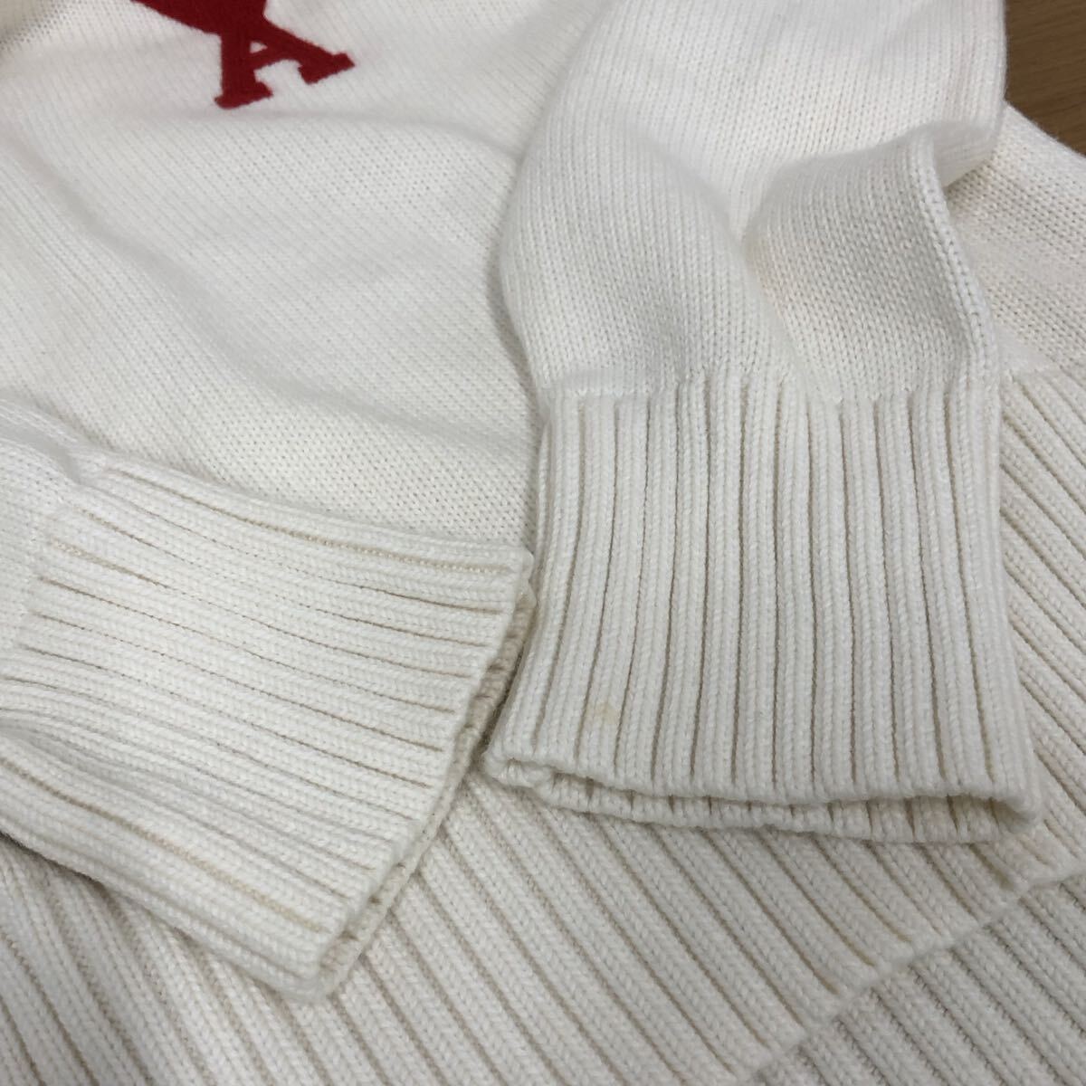【AMI Alexandre Mattiussi】アミアレクサンドレマテュッシ★クルーネックセーター ニット ハートロゴ トップス A21FK009 サイズS 11_画像5