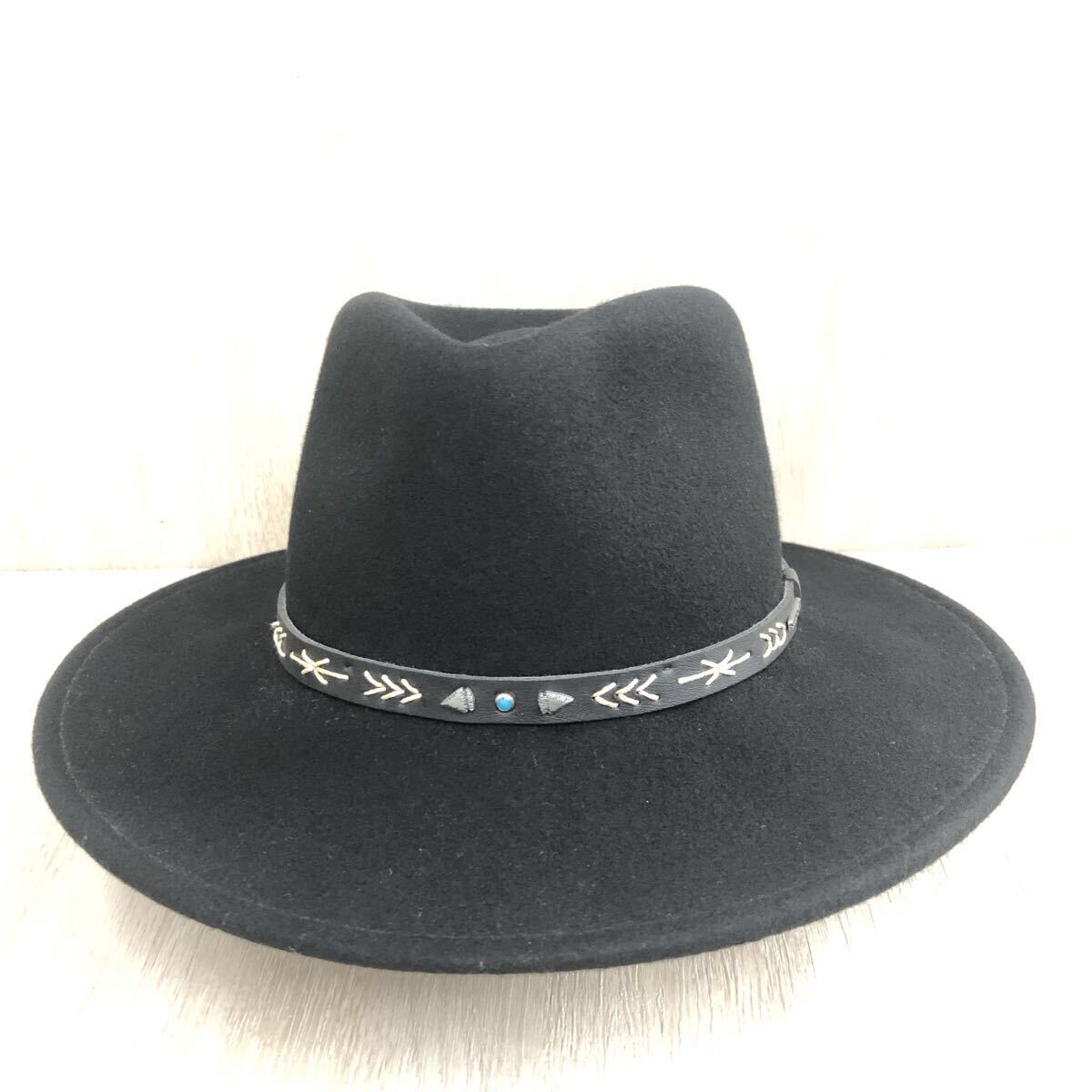 【STETSON】ステットソン★ハット サイズL ウール ブラック メンズ Santa Fe Crushable Hat サンタフェ クラッシャブルハット 11_画像1