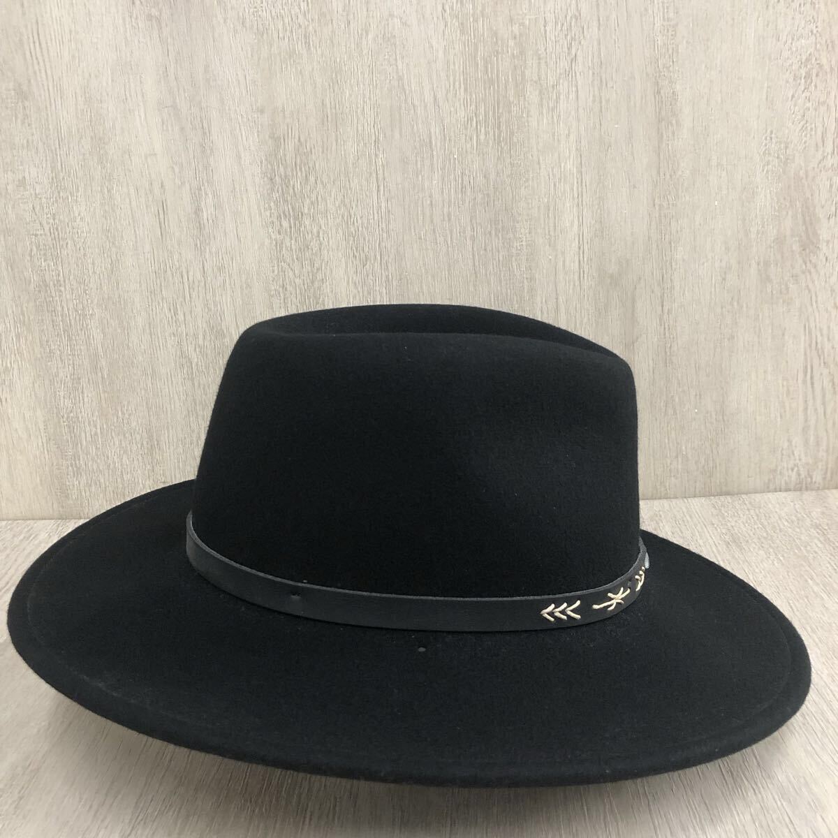 【STETSON】ステットソン★ハット サイズL ウール ブラック メンズ Santa Fe Crushable Hat サンタフェ クラッシャブルハット 11_画像4