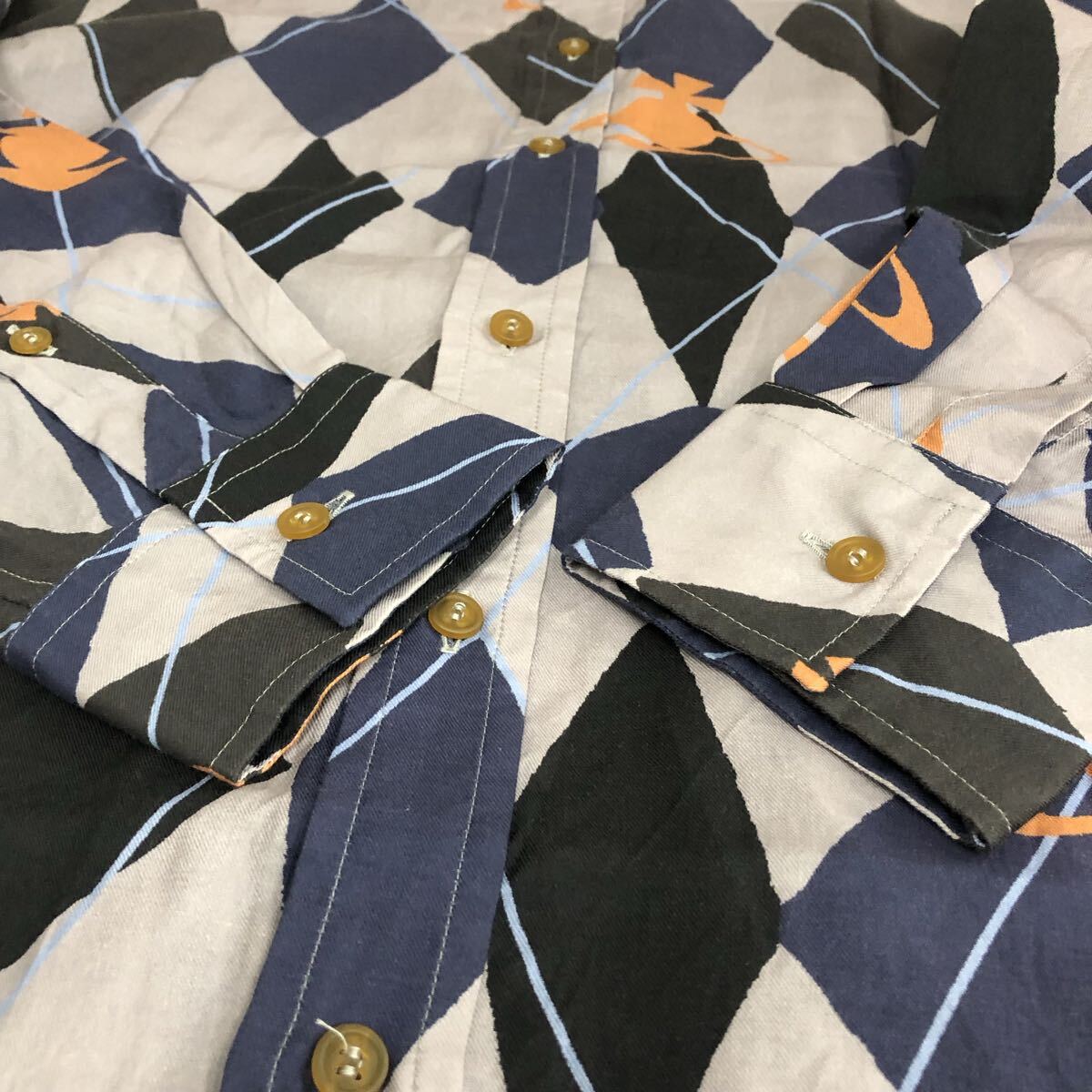 【Vivienne Westwood MAN】ヴィヴィアンウエストウッドマン★長袖シャツ サイズ48 コットン グレー VW-WR-76400 11_画像5