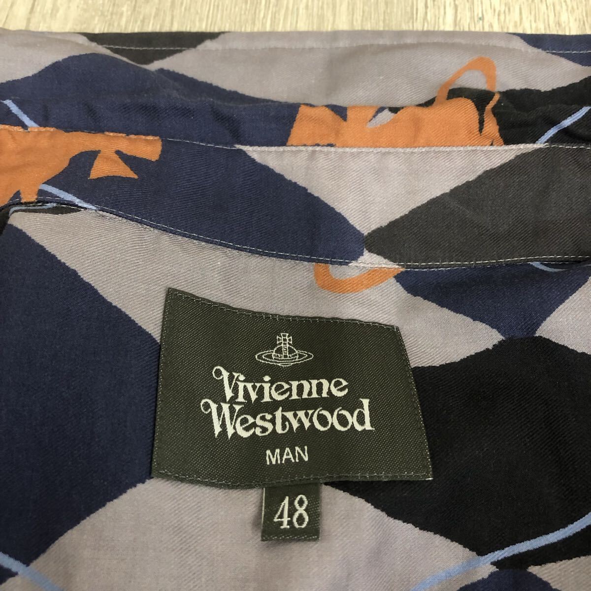 【Vivienne Westwood MAN】ヴィヴィアンウエストウッドマン★長袖シャツ サイズ48 コットン グレー VW-WR-76400 11_画像6