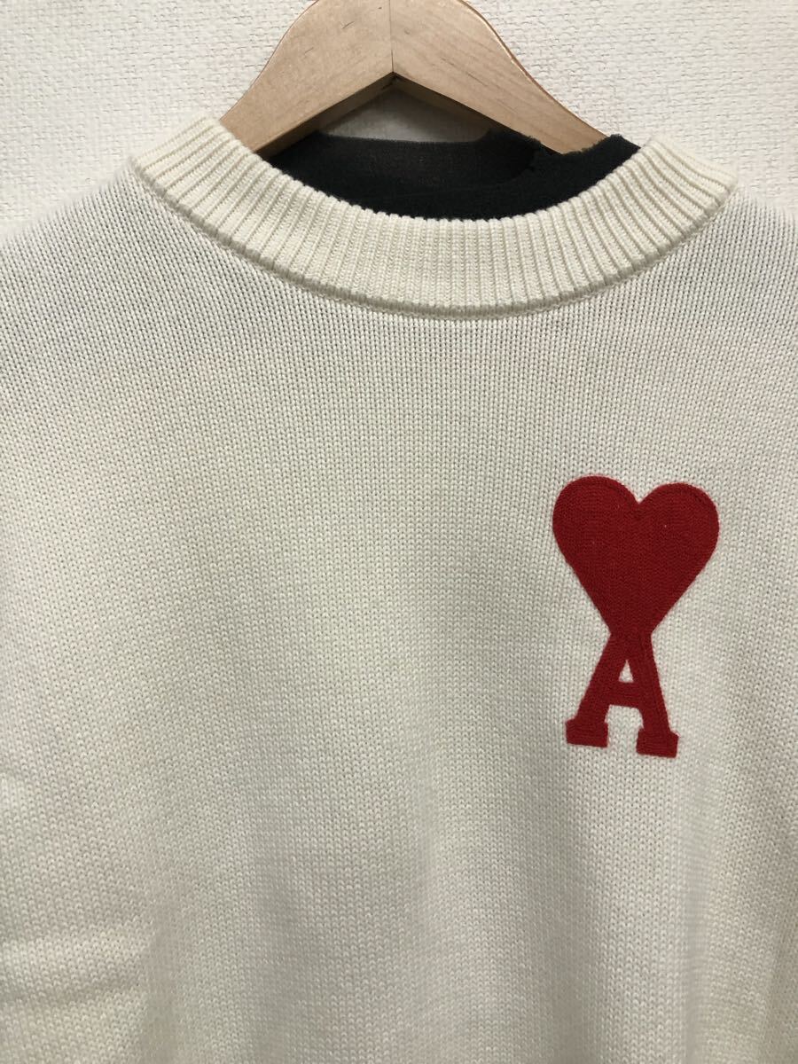 【AMI Alexandre Mattiussi】アミアレクサンドレマテュッシ★クルーネックセーター ニット ハートロゴ トップス A21FK009 サイズS 11_画像2