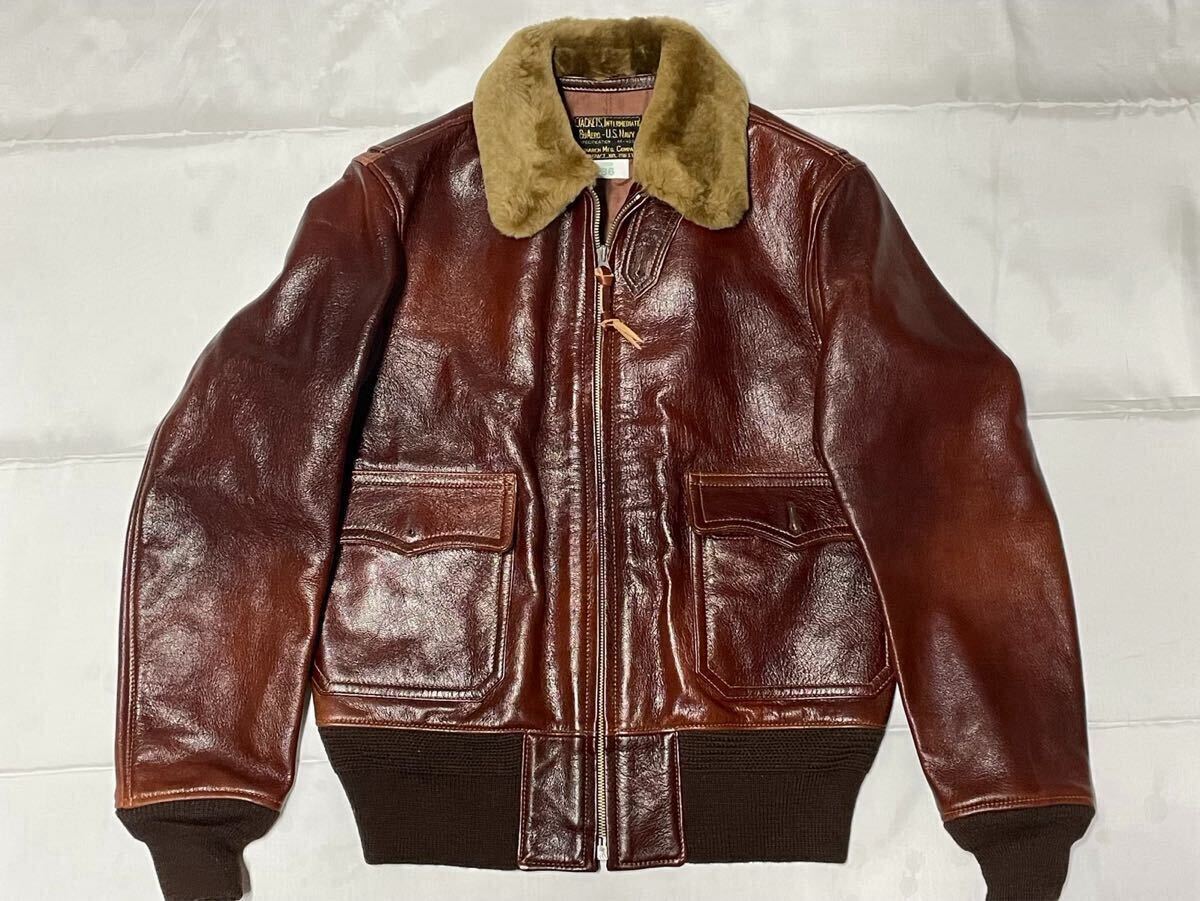 THE FEW M-422 Monarch Mfg Co 実名復刻 36 ゴートスキン／USN アメリカ海軍 フライトジャケット M422A G-1 AN6552 AN-J-3A 55-J-14 7823_画像1