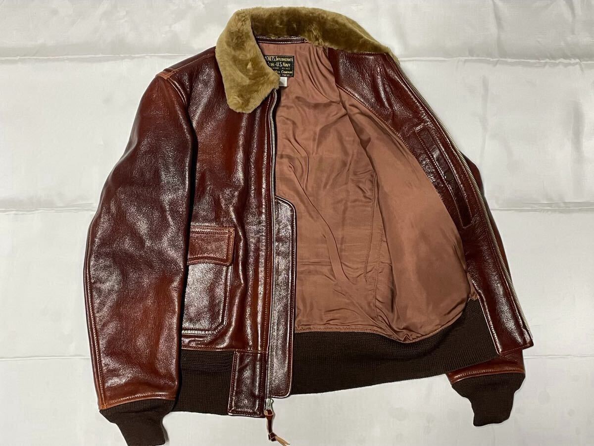 THE FEW M-422 Monarch Mfg Co 実名復刻 36 ゴートスキン／USN アメリカ海軍 フライトジャケット M422A G-1 AN6552 AN-J-3A 55-J-14 7823_画像2