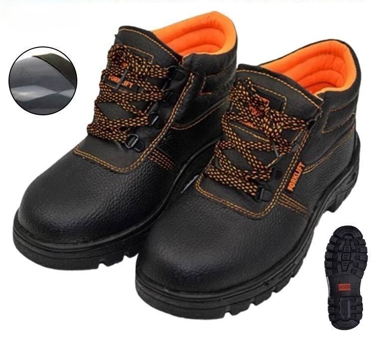 安全靴 鋼鉄先芯 スニーカー ブーツ シューズ メンズプレゼント セーフティーシューズ 耐油 防滑 作業靴 かっこいい ハイカット24cm_画像1