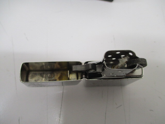 (3114) プラチナ仕上 Zippo 灰皿付き PLATINUM COATING LIMITED EDITION ジッポー ライター 現状品_画像7