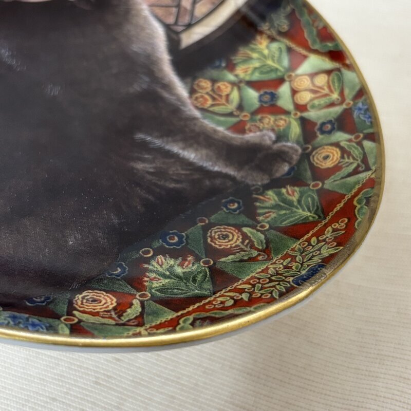 高級陶器 ロイヤルウースター レイチェルの猫 IVORY CATS オーバル レスクーアン 飾り皿 IW511AZ01RYL_画像4