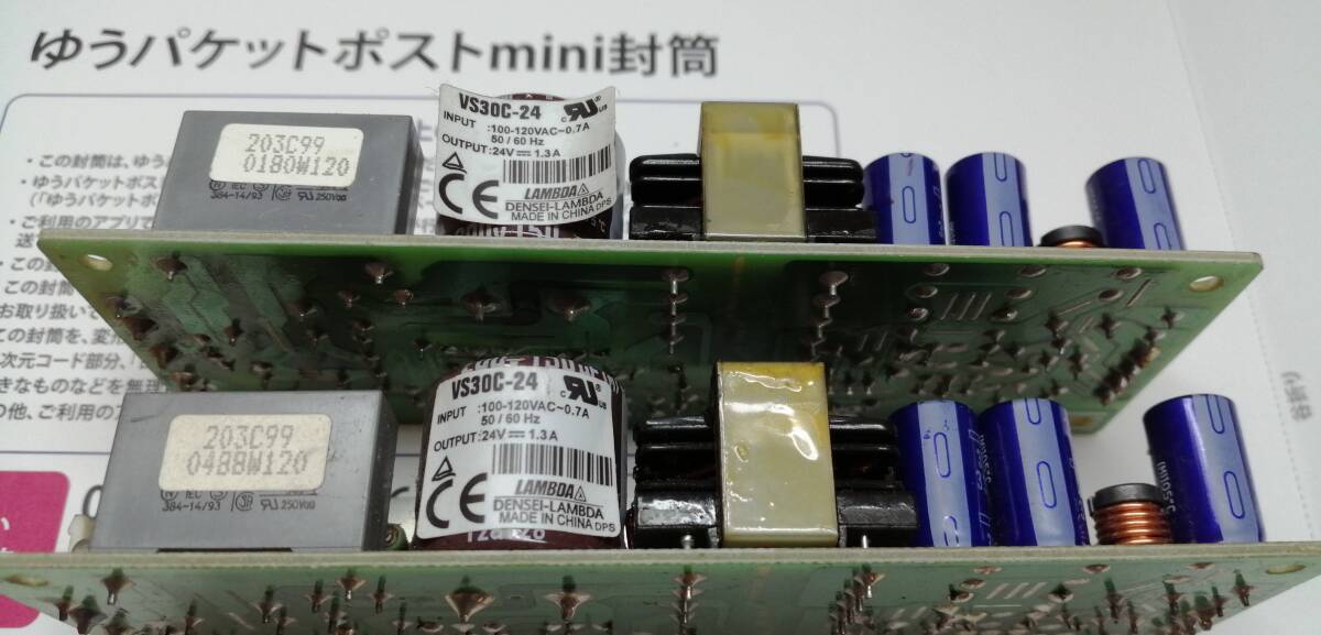 LAMBDA Ram da( комплект включая для )AC ввод источник питания VS30C-24,INPUT 100-120VAC ~0.7A 50/60Hz,OUTPUT 24VDC 1.3A 2 шт