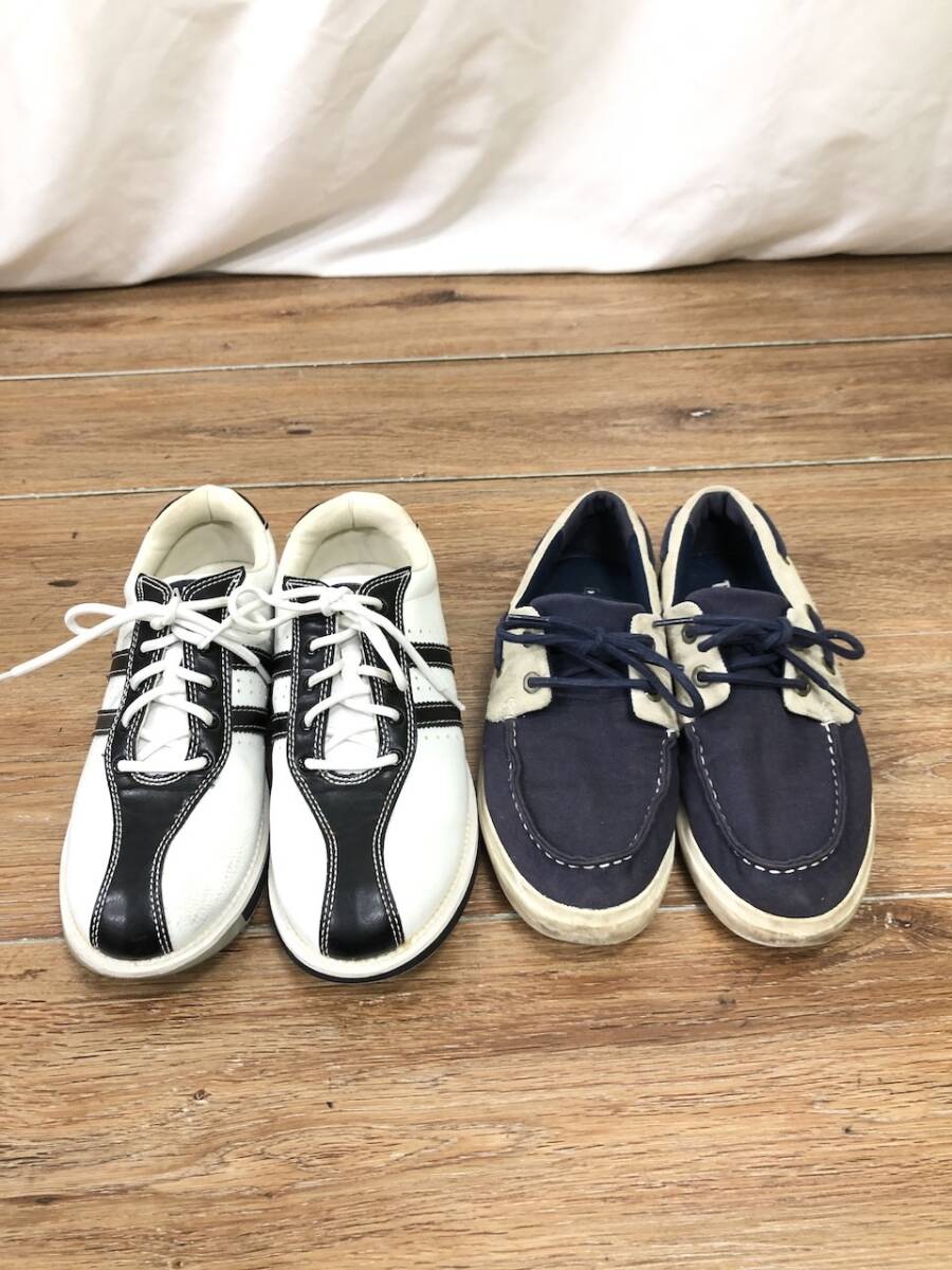 ティンバーランド デッキシューズ スニーカー ネイビー 紺色 スエード調 メンズ カジュアルシューズ 25.5センチ 26センチ CH1183-4_画像1