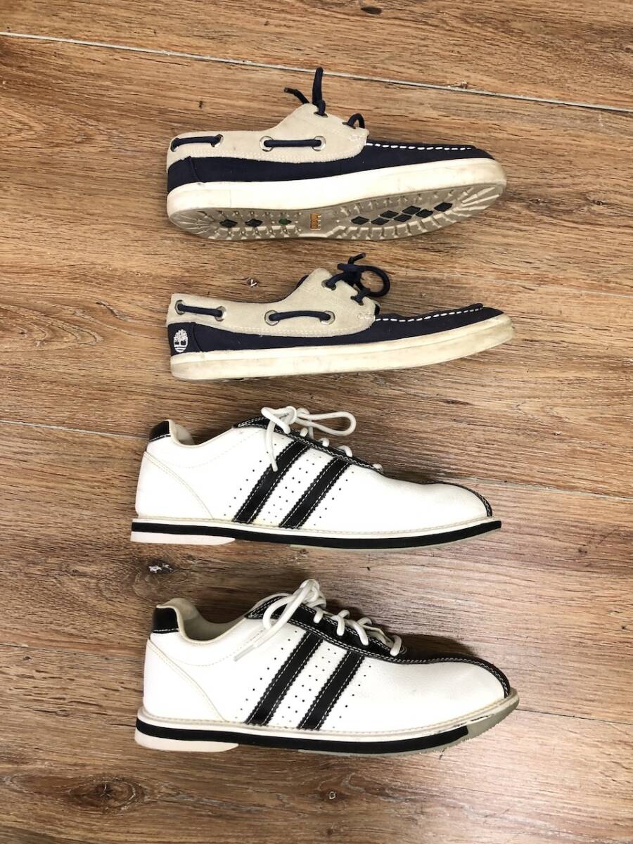 ティンバーランド デッキシューズ スニーカー ネイビー 紺色 スエード調 メンズ カジュアルシューズ 25.5センチ 26センチ CH1183-4_画像3