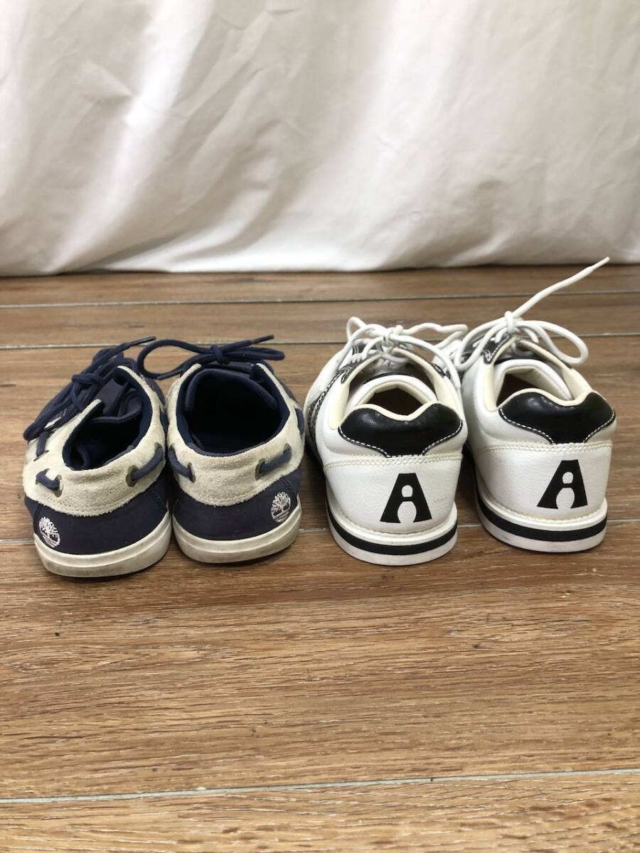 ティンバーランド デッキシューズ スニーカー ネイビー 紺色 スエード調 メンズ カジュアルシューズ 25.5センチ 26センチ CH1183-4_画像5