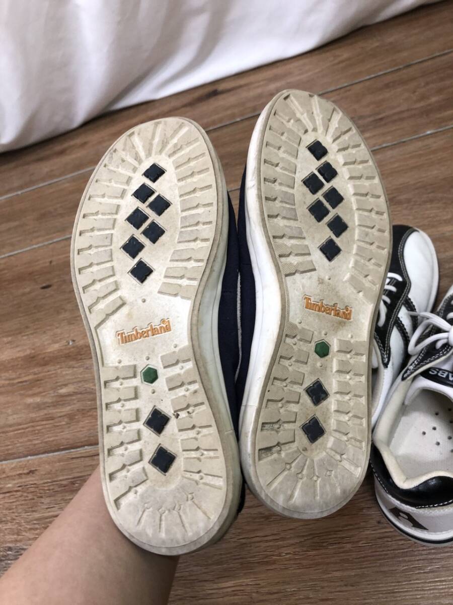 ティンバーランド デッキシューズ スニーカー ネイビー 紺色 スエード調 メンズ カジュアルシューズ 25.5センチ 26センチ CH1183-4_画像9