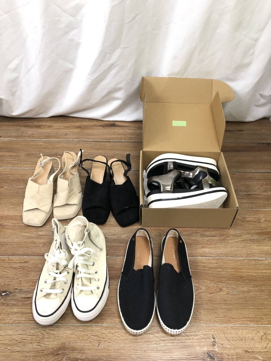 オールスター コンバース 未使用含　 靴 サンダル スニーカー スリッポン 5足 CONVERSE Rivieras T-fal 厚底 23.5cm サイズ36 BH1182-41_画像1