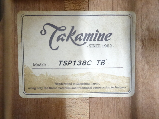  прекрасный товар Takamine Takamine TSP138C TB 100 Thinline Series электрический акустическая гитара электроакустическая гитара оригинальный жесткий чехол имеется 