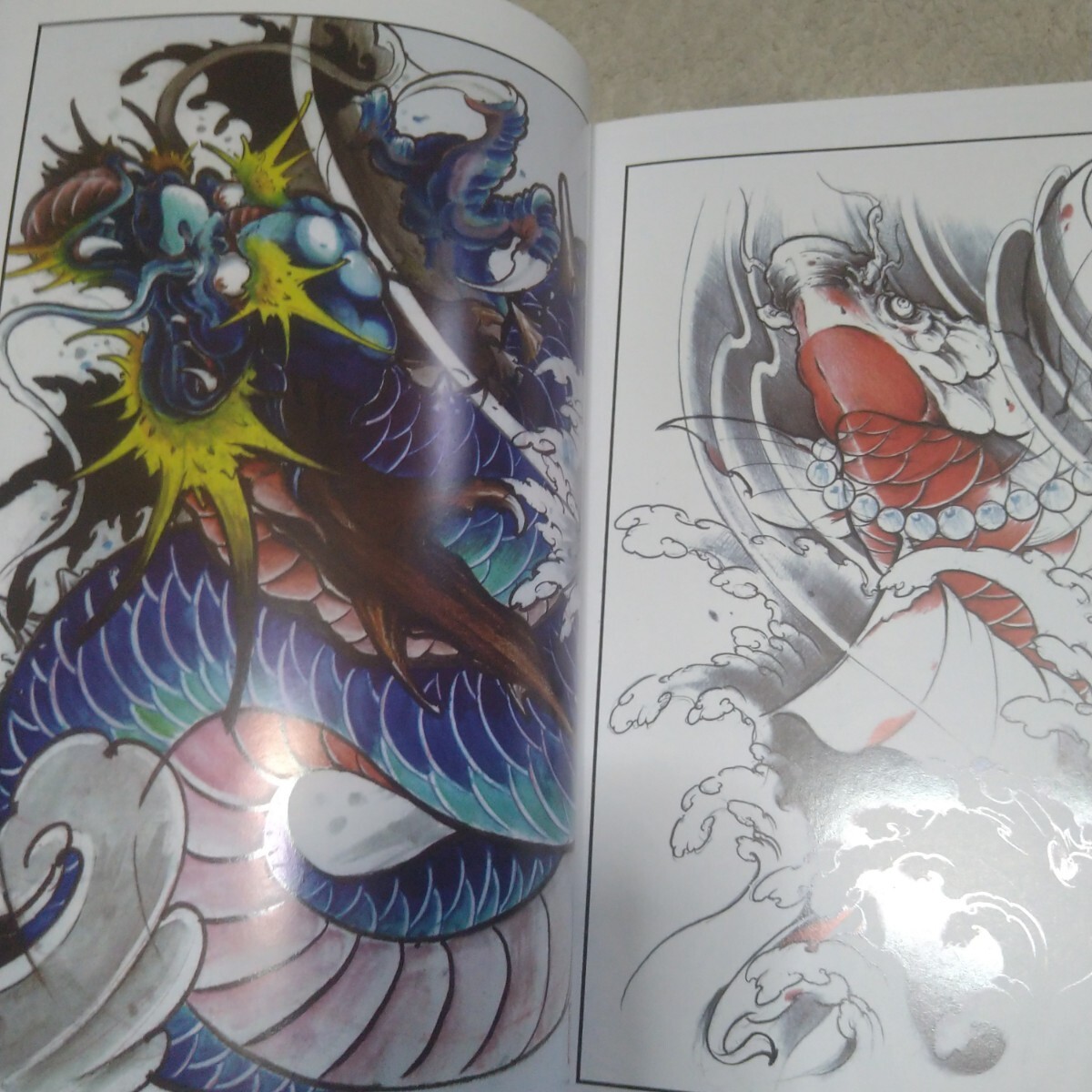 タトゥーデザインブック ジスカール 入れ墨　デザイン本 龍 刺青 タトゥー_画像3