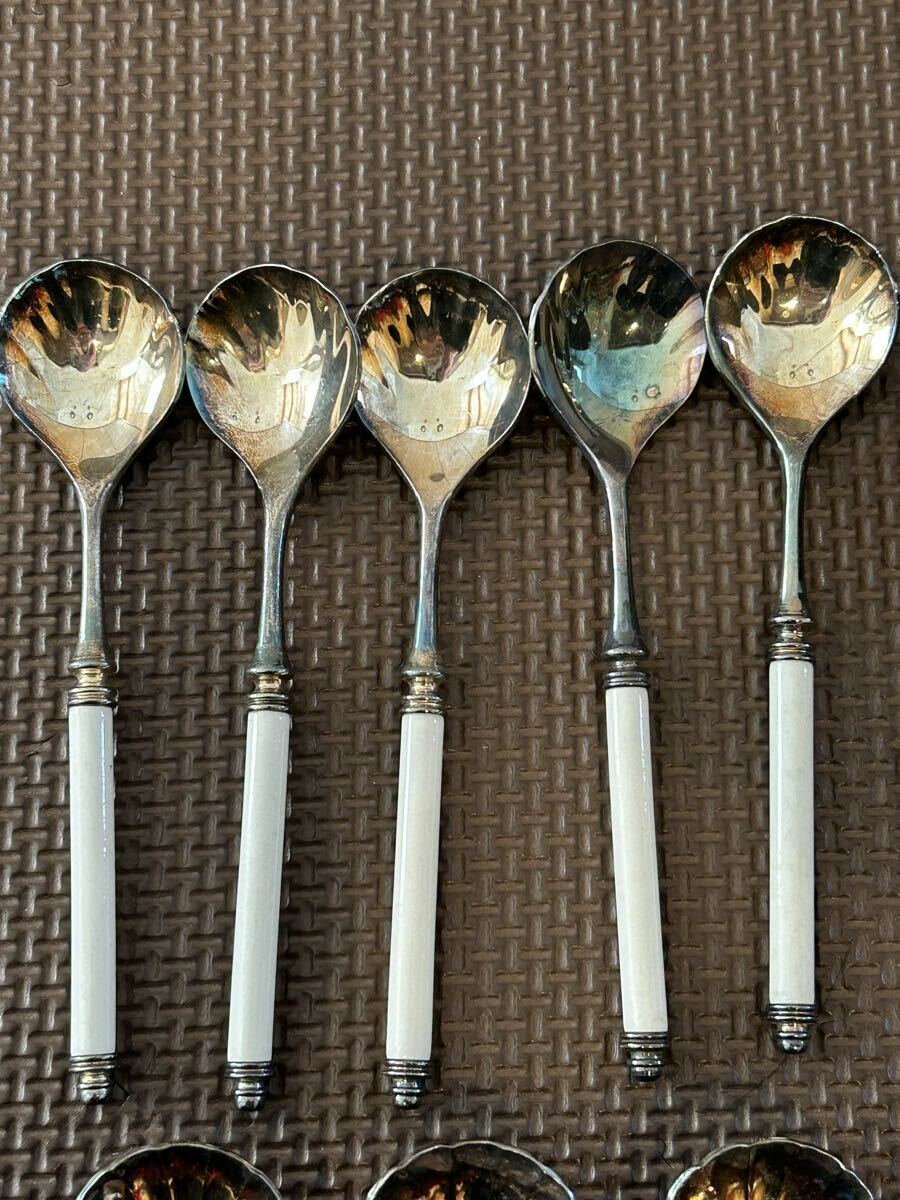 While wind シルバー メッキ スプーン フォーク ナイフ セット16本セット 食器_画像3