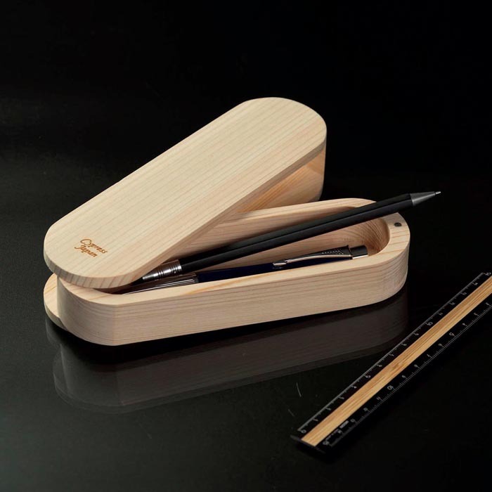 檜 ペンケース スライド 単品販売 日本製 筆箱 筆入れ 木 ギフトボックス入り 文具 おしゃれ かわいい プレゼントに_画像2