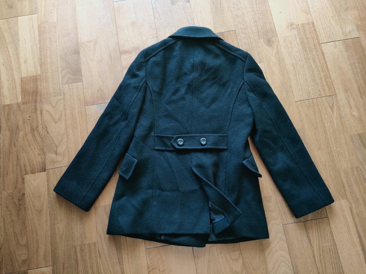 組曲 レディース ウール ピーコート 黒 3_画像6