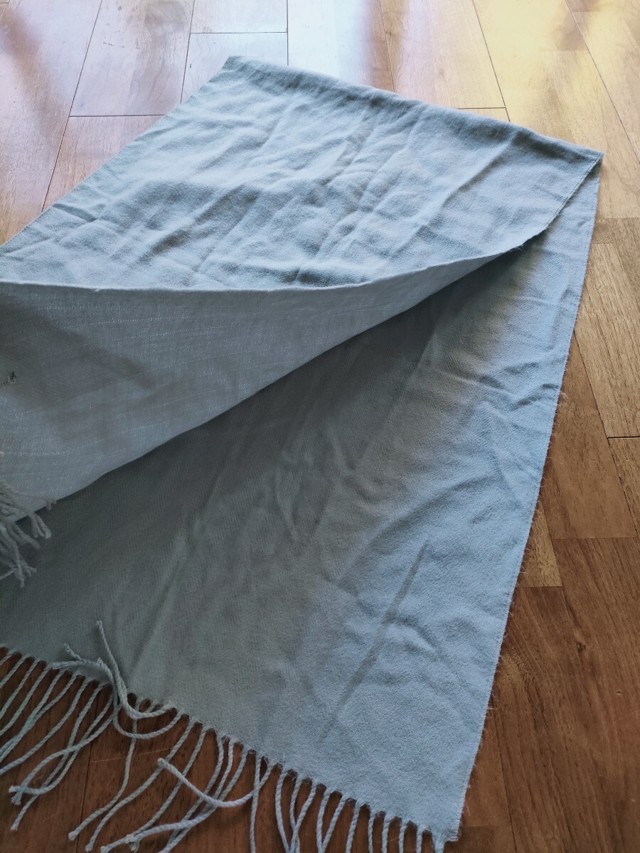 アーバンリサーチ フリンジ ニット マフラー グレー 無地_画像5