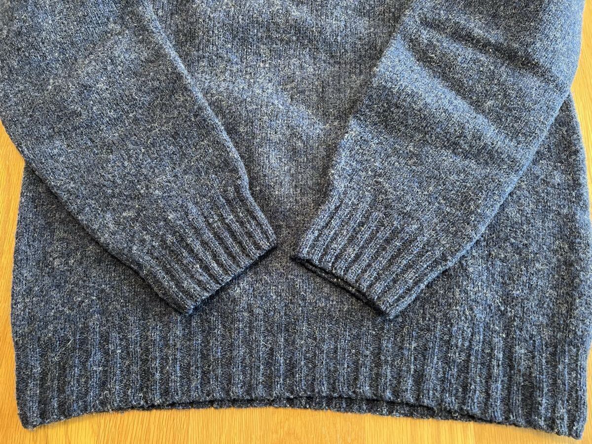 <INVERALLAN(インバーアラン)SHETLAND CREWNECK SWEATER(シェットランドクルーネックセーター)DENIM(デニム)>スコットランド製_画像7