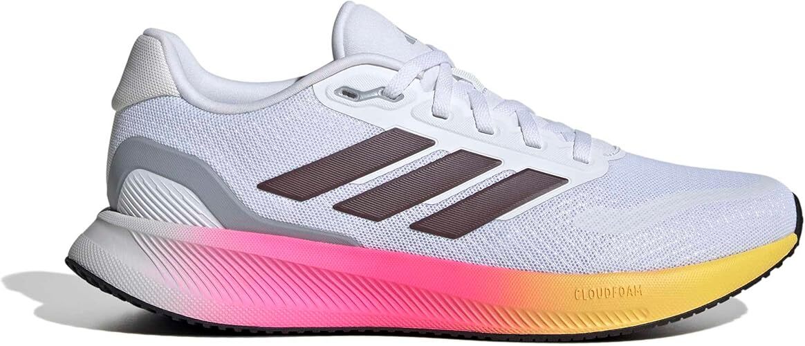 adidas(アディダス)ランニングシューズ CORERUNNER5 レディース NKE46 フットウェアホワイト/オーロラメタリック/コアブラック 24.5cm_画像2