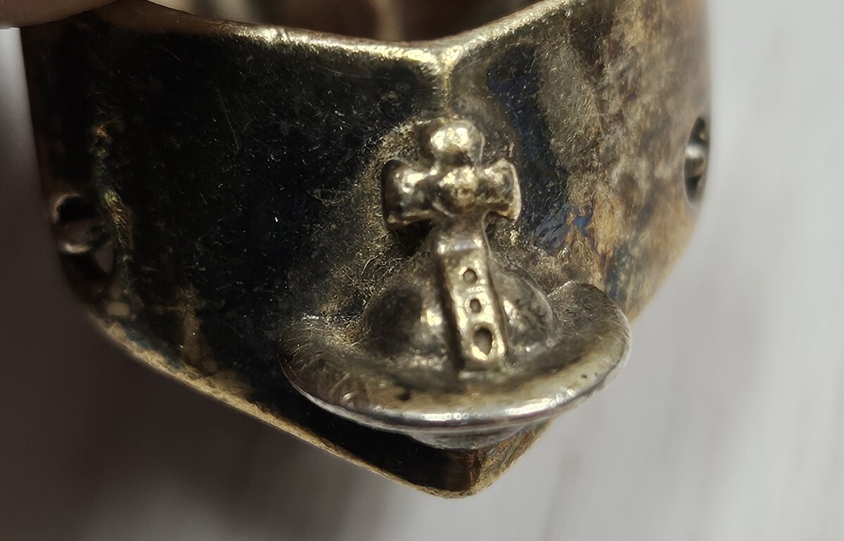  бесплатная доставка редкость старая модель /JSB Gold VivienneWestwood armor - кольцо размер M серебряный 925