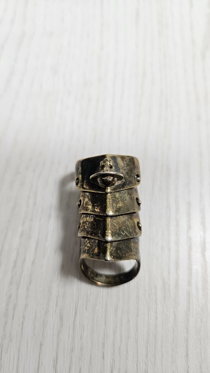  бесплатная доставка редкость старая модель /JSB Gold VivienneWestwood armor - кольцо размер M серебряный 925