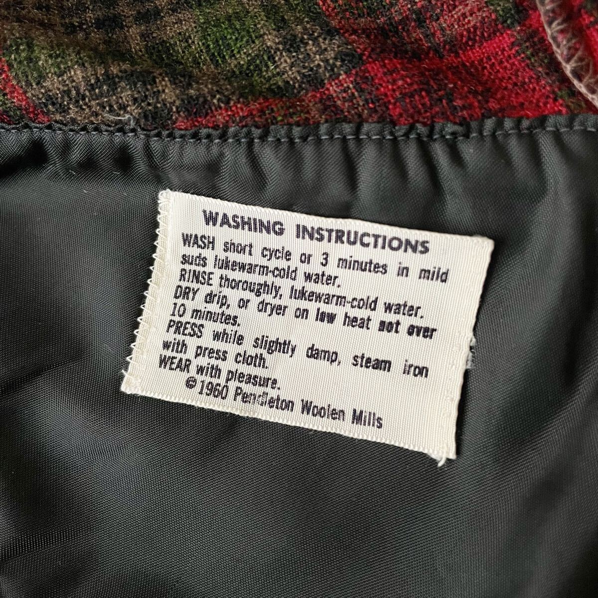 60s PENDLETON ウール ボードシャツ L ペンドルトン オンブレ チェック オープンカラー 開襟 アメリカ製 USA製 ビンテージ vintage 1960_画像8