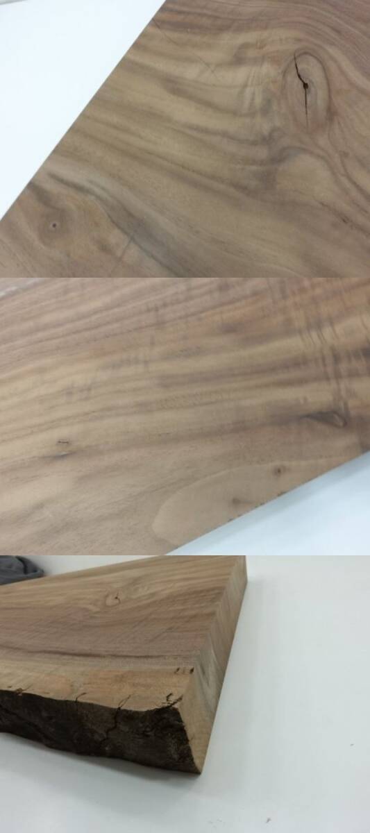 No,7337-12　クラロウォルナット　厚さ64ｍｍくらい×長さ707ｍｍ×幅270～410ｍｍ　送料無料　ウォールナット_画像8