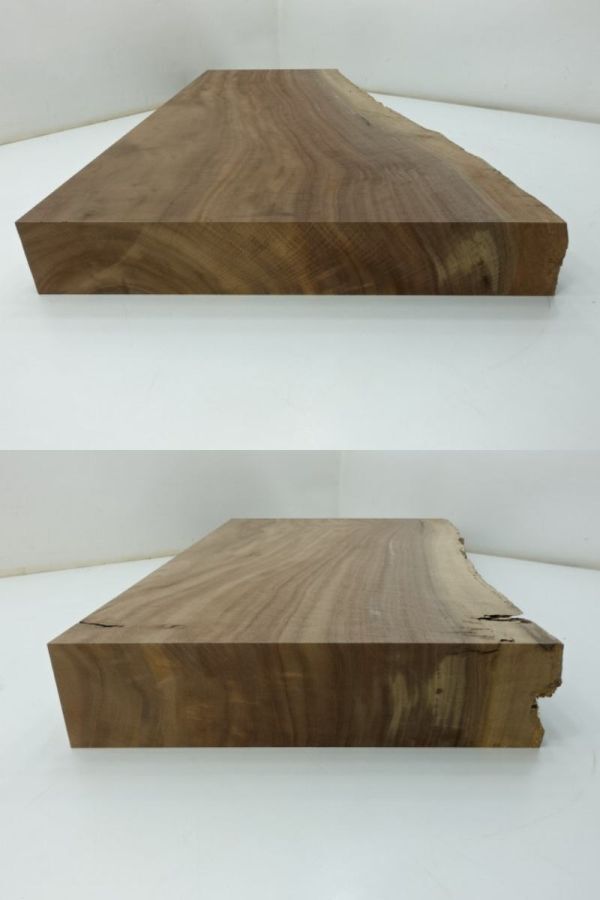 No,7337-12　クラロウォルナット　厚さ64ｍｍくらい×長さ707ｍｍ×幅270～410ｍｍ　送料無料　ウォールナット_画像5