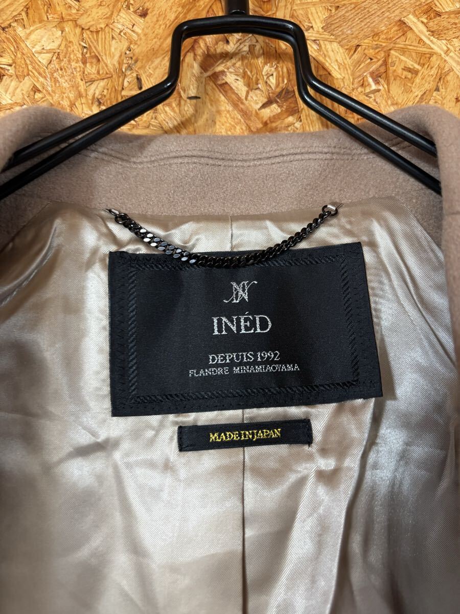 未使用　INED ウールコート　日本製　 チェスターコート ベージュ　レディース　アウター　コート　5023_画像7