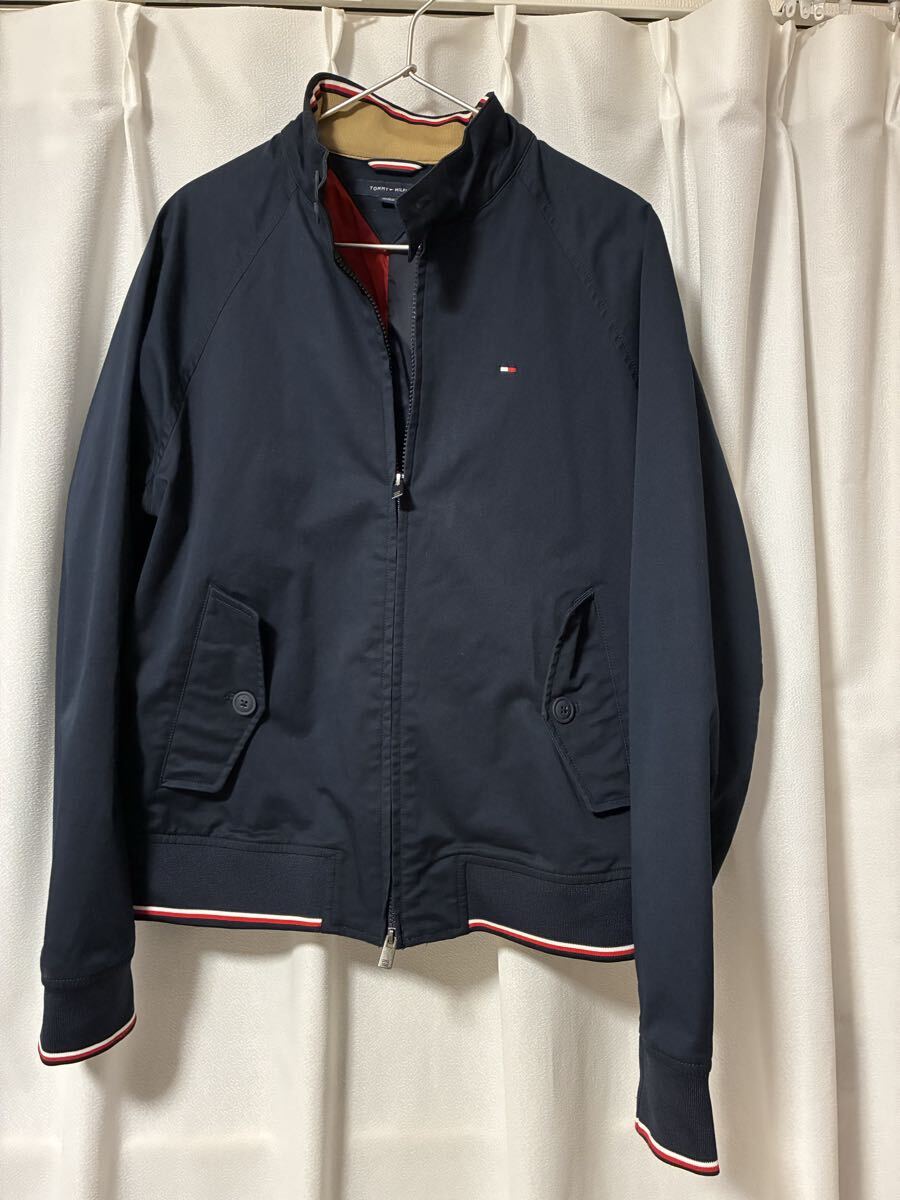 トミーヒルフィガー ブルゾン ナイロンジャケット ネイビー ジップアップ　Mサイズ TOMMY_画像1