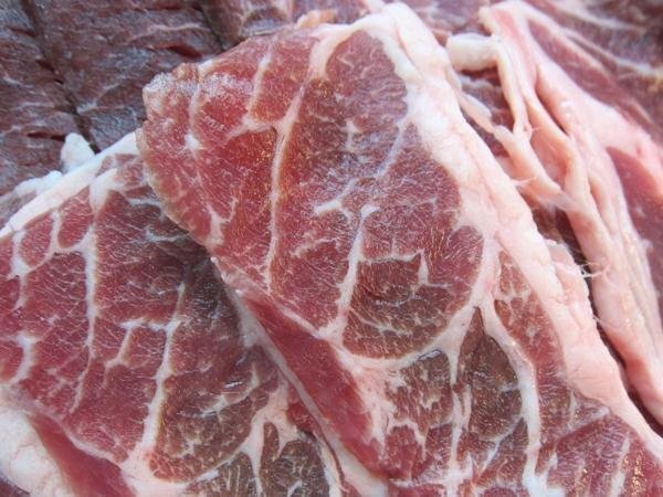 霜降り「牛カルビ500g」4mmカット、カナダ産　焼肉用_画像2