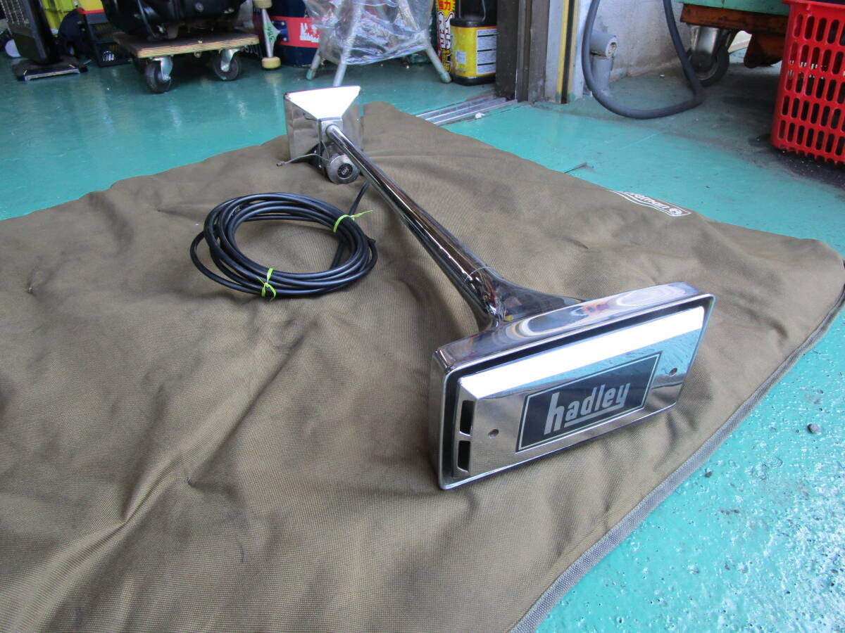 Hadley ハドレー 角ビッグホーン ロングホーン ビッグホーン 動作確認済み マグネットスイッチ12V 検索 当時物 旧車 トラック野郎 デコトラ_画像2