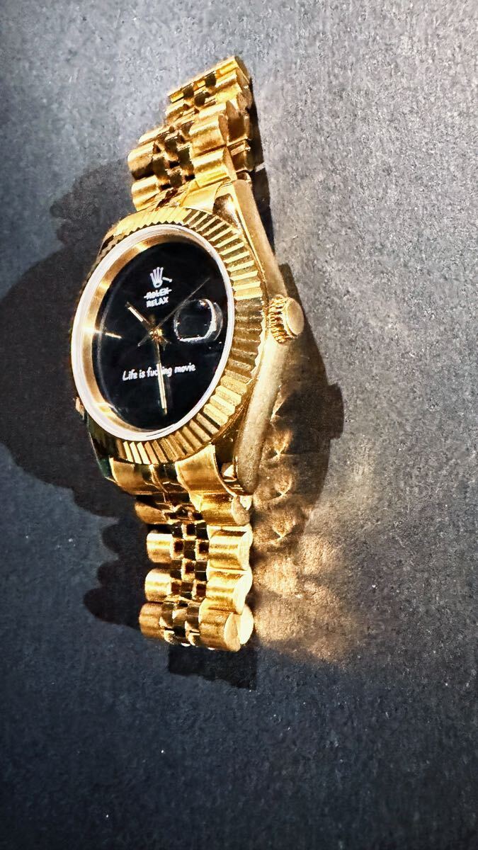 新品、送料無料「Rolexスタイル自動巻き ロレックスではないディトジャスト　ユニセックス　腕時計　メンズウォッチ　ゴールドウォッチ_画像6