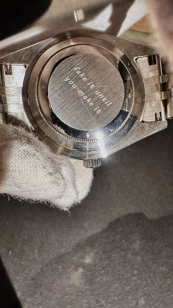 新品/送料無料 ROLAXではないデイトジャスト ブラック文字盤 ステンレス 自動巻き腕時計 パロディウォッチ ロレックステイスト_画像7