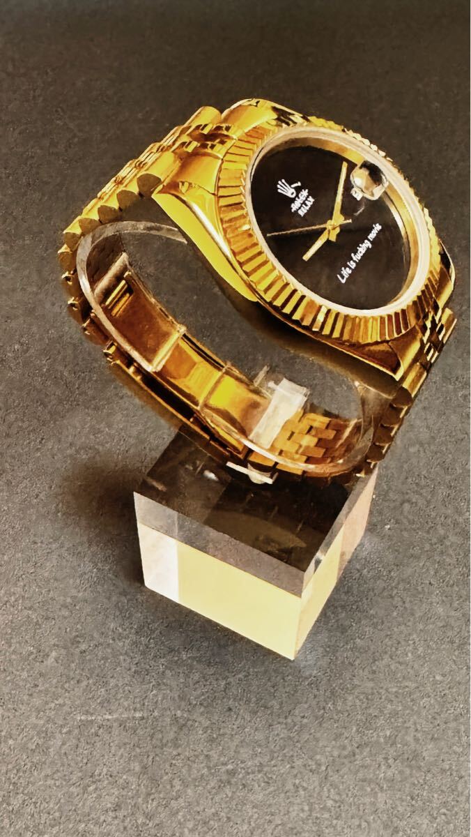 新品、送料無料「Rolexスタイル自動巻き ロレックスではないディトジャスト　ユニセックス　腕時計　メンズウォッチ　ゴールドウォッチ_画像3