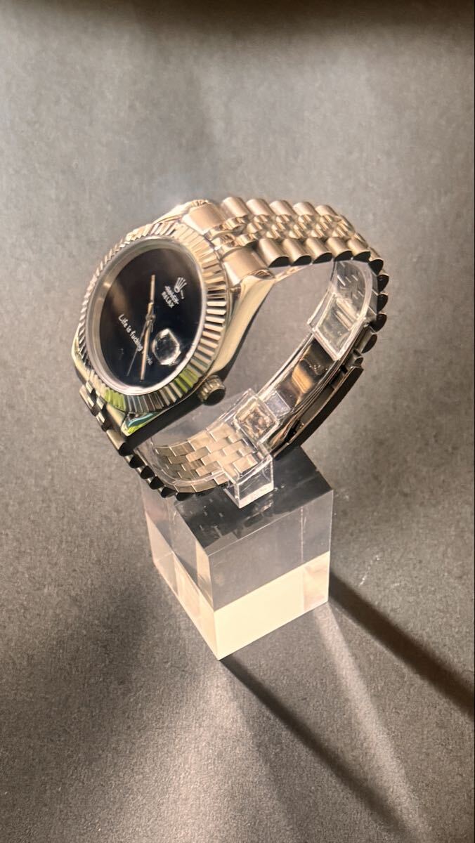 新品、送料無料　2個セット　Rolexではないデイトジャスト　自動巻き　メンズ　ロレックスタイル　ユニセックス腕時計　パロディウォッチ　_画像7