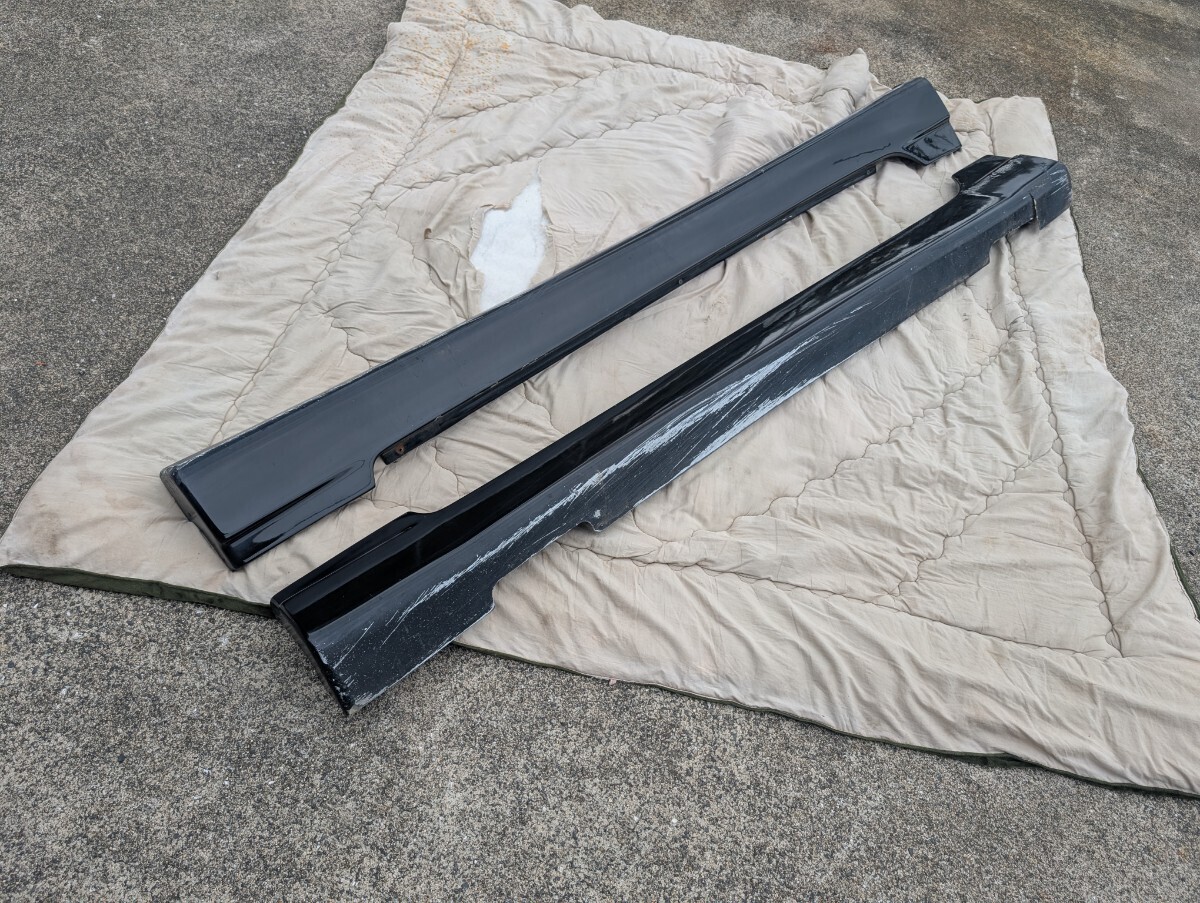 RX-8 イングス ings N-SPEC エアロ サイドステップ 割れカケ有　取付問題無し カラーPZ(A3F) ブリリアントブラック 状態悪い為1円スタート_画像3