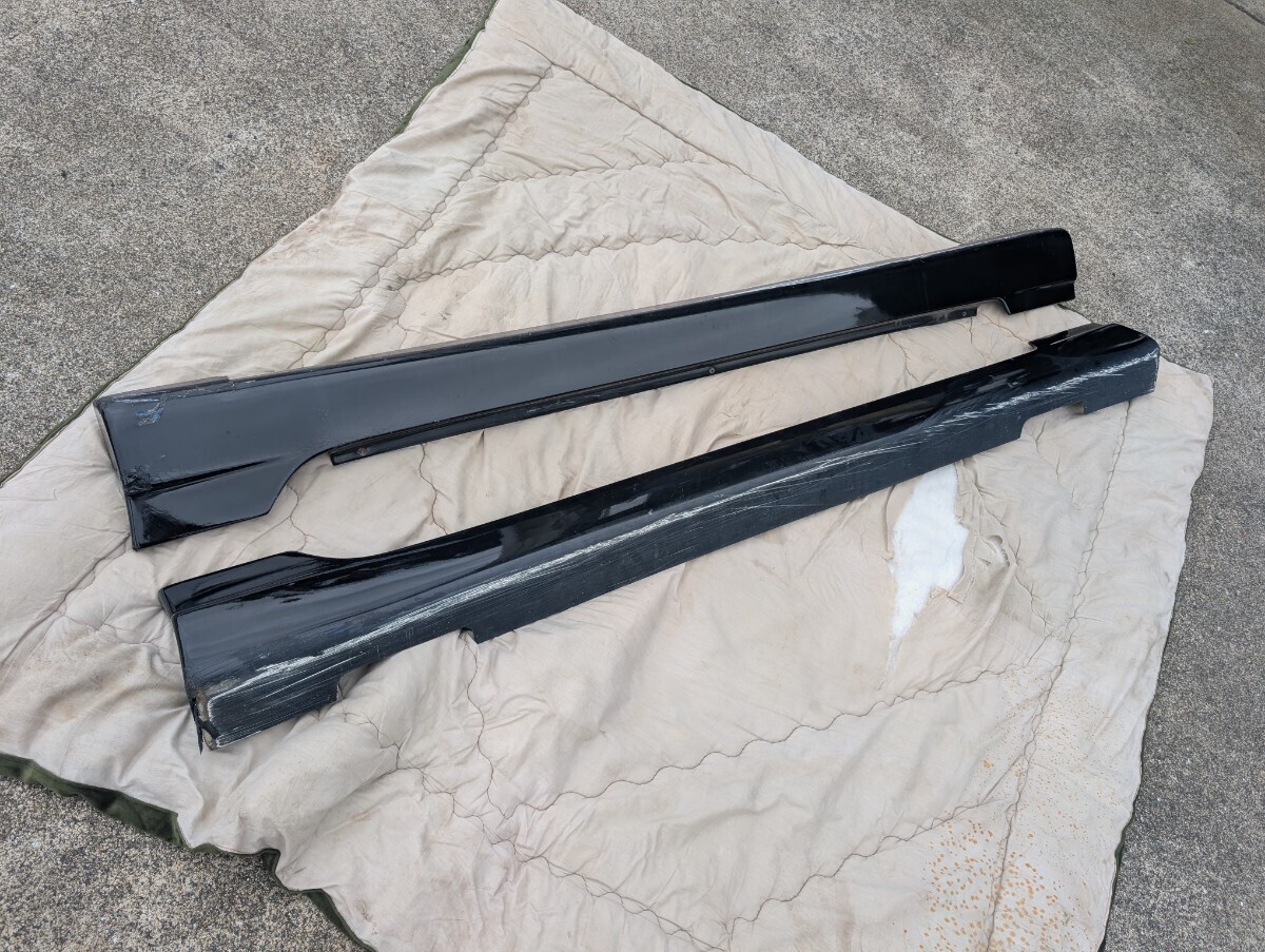 RX-8 イングス ings N-SPEC エアロ サイドステップ 割れカケ有　取付問題無し カラーPZ(A3F) ブリリアントブラック 状態悪い為1円スタート_画像5