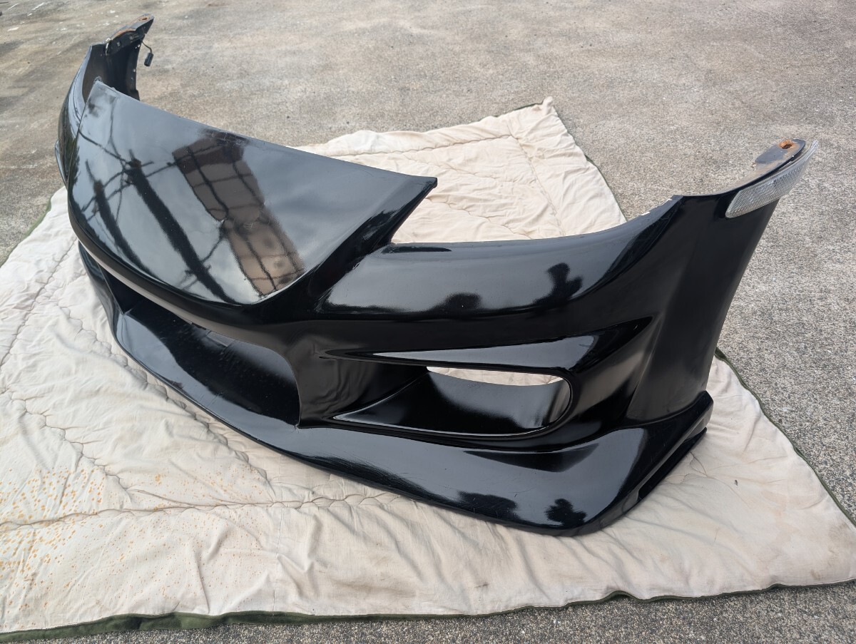 RX-8 ヴェイルサイド Veilside エアロ フロントバンパー 本物 割れカケ有 カラーPZ(A3F) ブリリアントブラック 状態悪い為1円スタート_画像3