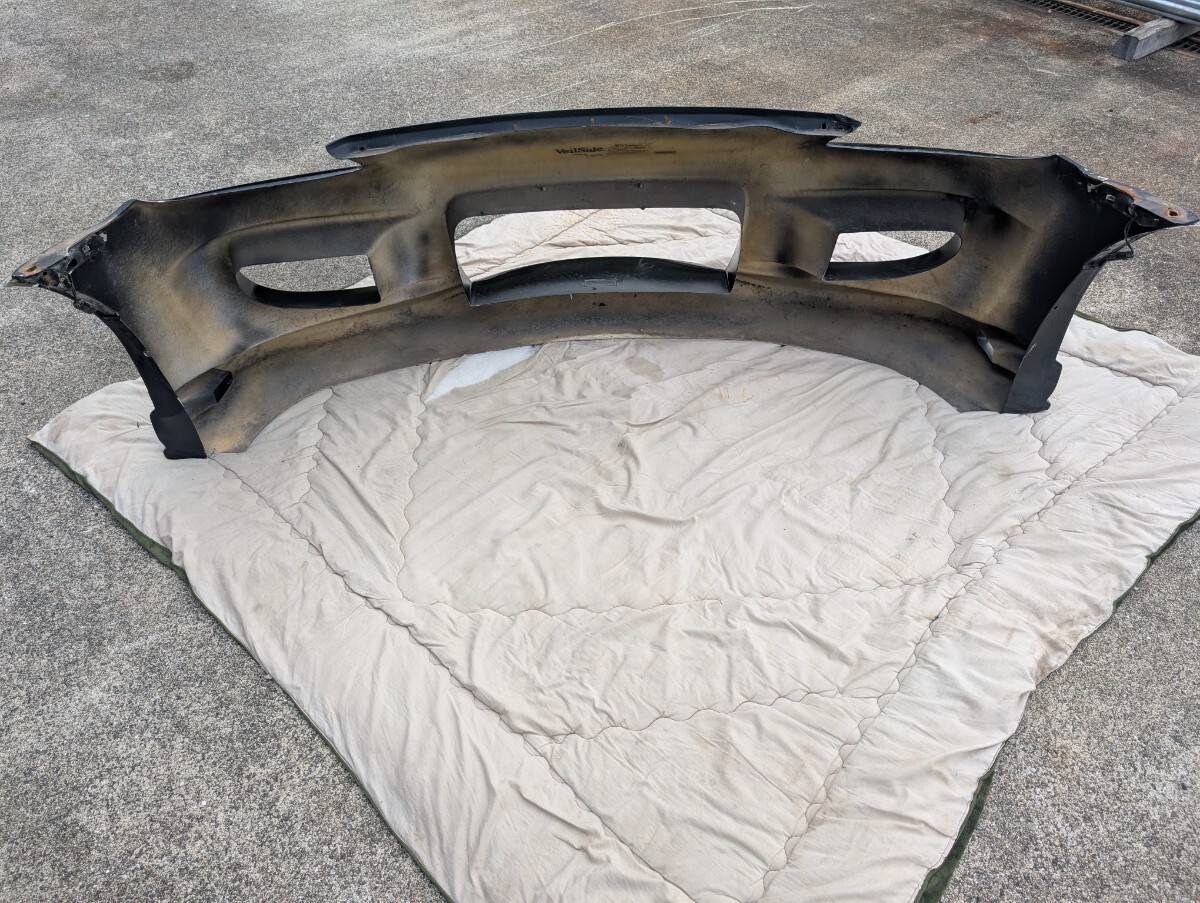 RX-8 ヴェイルサイド Veilside エアロ フロントバンパー 本物 割れカケ有 カラーPZ(A3F) ブリリアントブラック 状態悪い為1円スタート_画像4