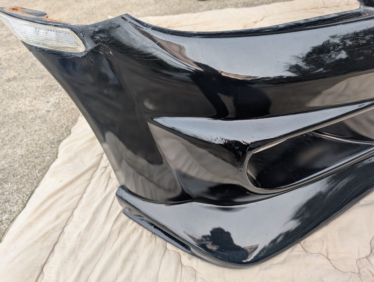 RX-8 ヴェイルサイド Veilside エアロ フロントバンパー 本物 割れカケ有 カラーPZ(A3F) ブリリアントブラック 状態悪い為1円スタート_画像7