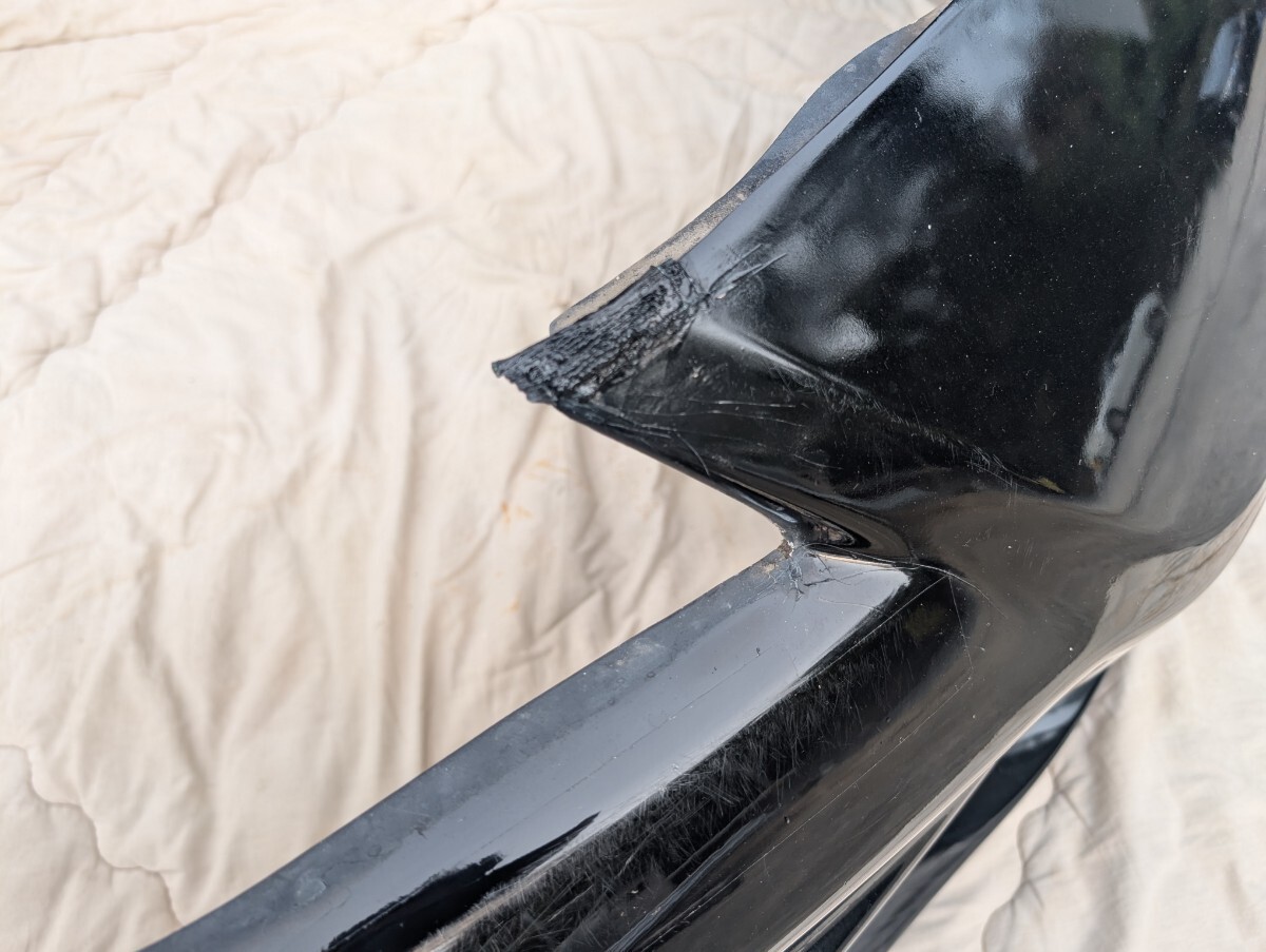 RX-8 ヴェイルサイド Veilside エアロ フロントバンパー 本物 割れカケ有 カラーPZ(A3F) ブリリアントブラック 状態悪い為1円スタート_画像8