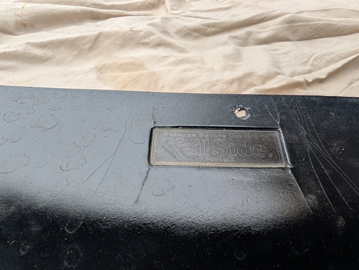 RX-8 ヴェイルサイド Veilside エアロ フロントバンパー 本物 割れカケ有 カラーPZ(A3F) ブリリアントブラック 状態悪い為1円スタート_画像9