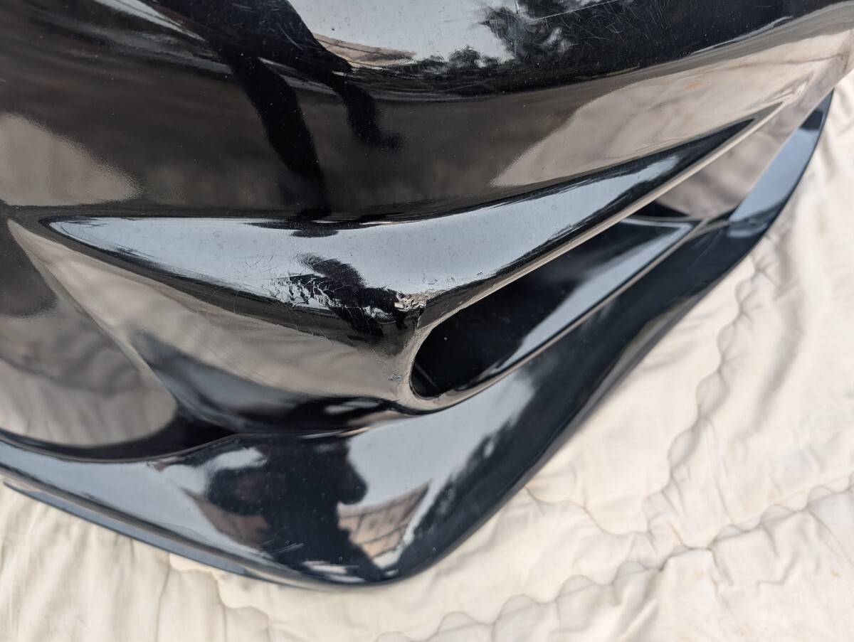 RX-8 ヴェイルサイド Veilside エアロ フロントバンパー 本物 割れカケ有 カラーPZ(A3F) ブリリアントブラック 状態悪い為1円スタート_画像10
