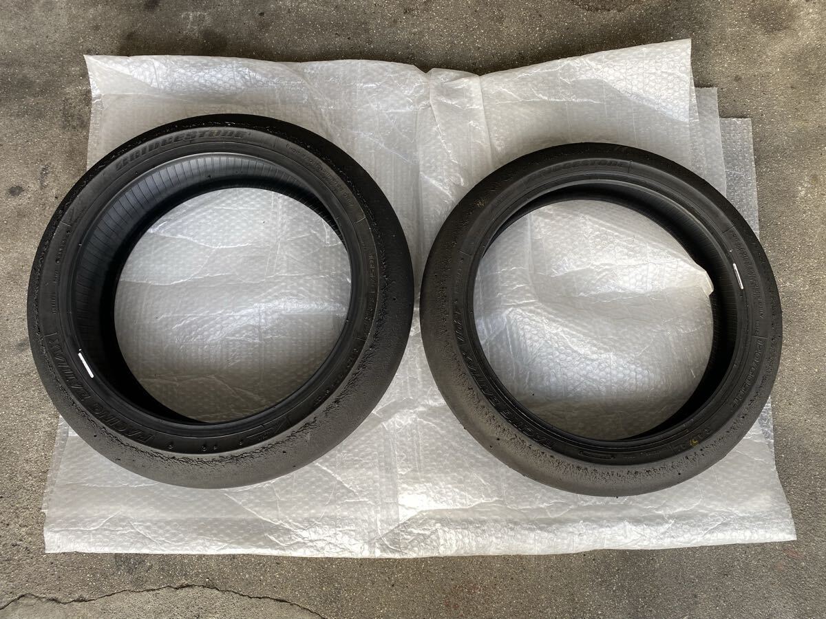  Bridgestone Racing Battlax ブリヂストン レーシング バトラックス 前後セット 120/605R17 165/630R17_画像1