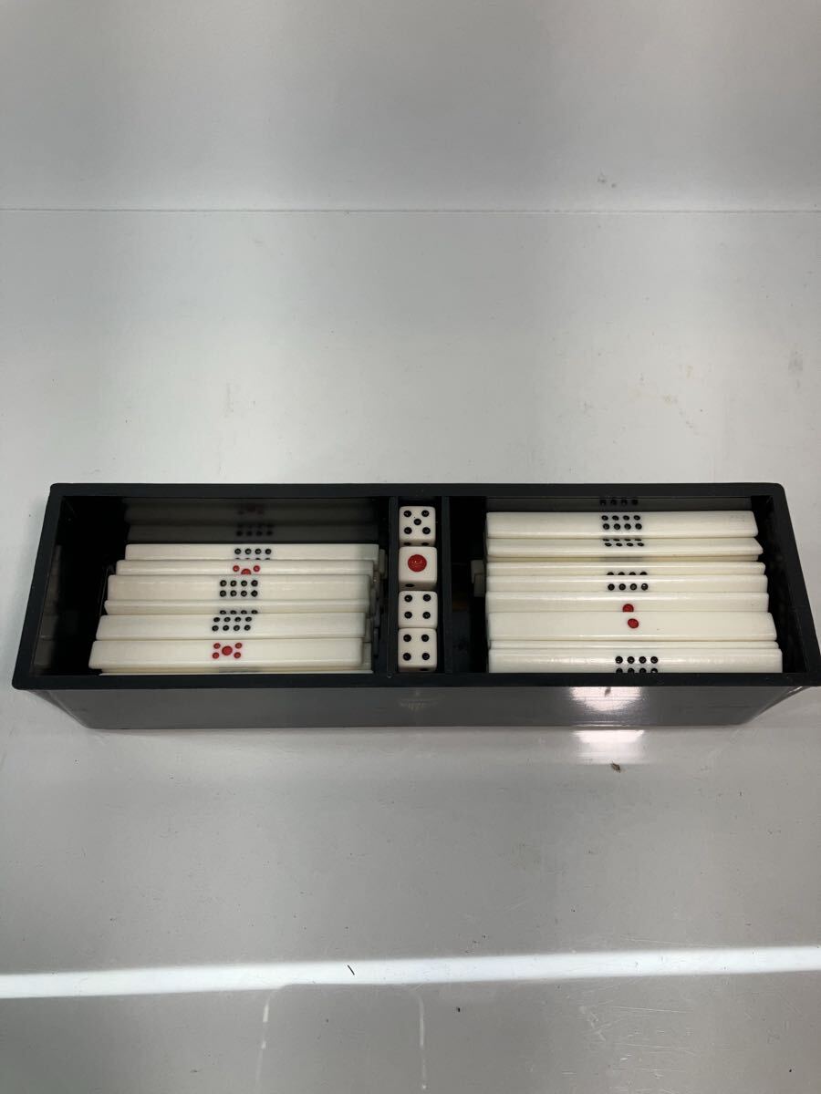 麻雀牌 麻雀牌セット 昭和レトロ 麻雀パイ ボードゲーム 点棒 麻雀 サイコロ ケース入り_画像6