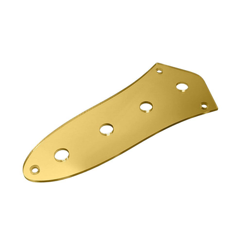 YJB PARTS JB用4穴コントロールプレート アクリルゴールド インチ (メール便のみ送料無料)_画像1